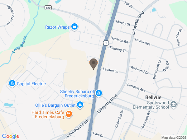 Map showing location of Covenant Funeral Service