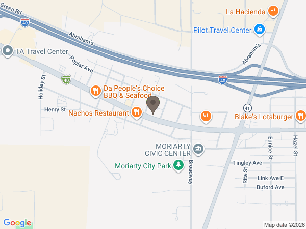 Map showing location of Harris-Hanlon Mortuary