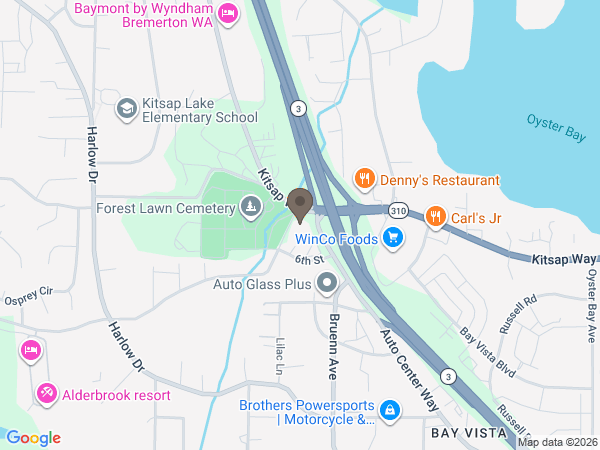 Map showing location of Lewis Funeral Chapel