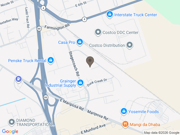 Map showing location of A Bay Area Crematory