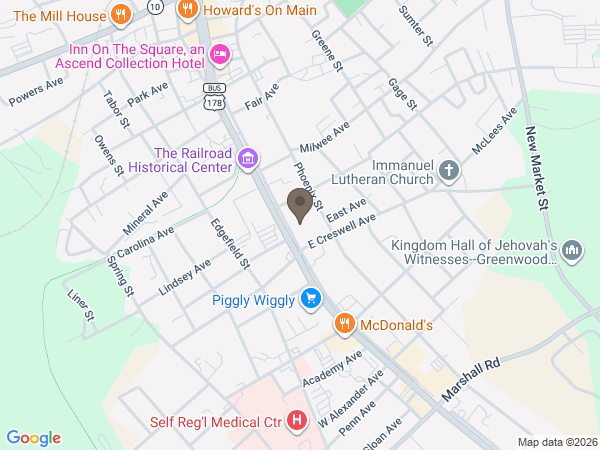 Map showing location of Harley Funeral Home & Crematory