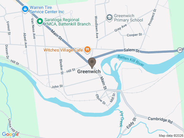 Map showing location of Flynn Bros.  Inc. Funeral Home: Greenwich