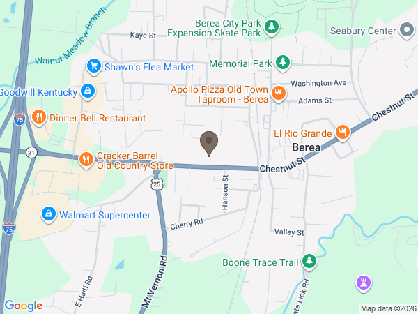 Map showing location of Davis & Powell Funeral Directors