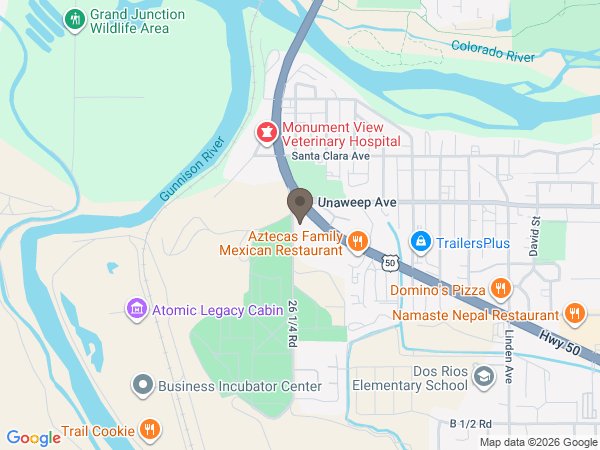 Map showing location of Snyder Grand Valley Memorials