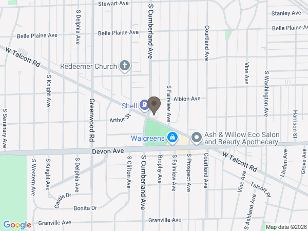 Map showing location of Nelson Funeral Home