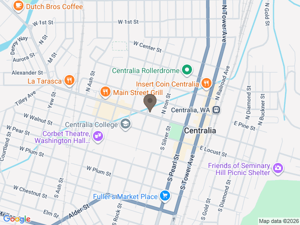 Map showing location of Funeral Alternatives of Washington - Centralia