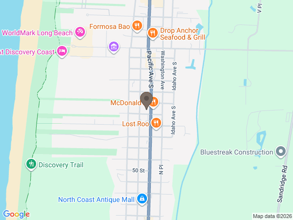 Map showing location of Penttilas Chapel by the Sea