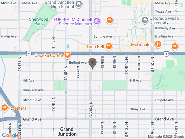 Map showing location of Brown's Cremation & Funeral Service