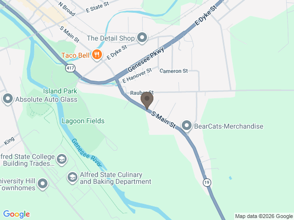 Map showing location of Olney-Foust Funeral Homes & Crematory