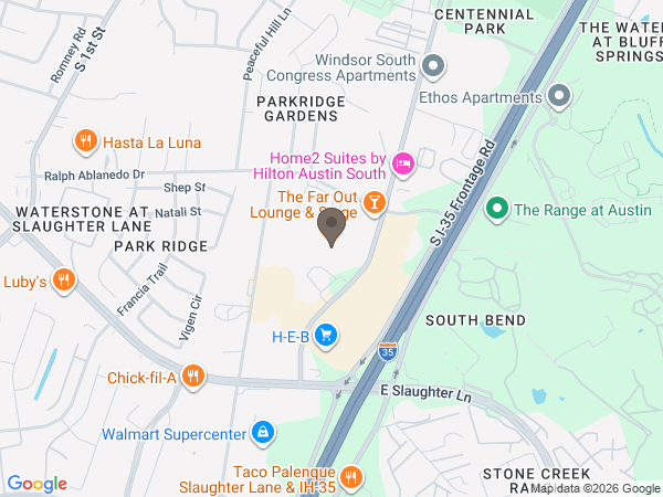 Map showing location of ATX Cremation