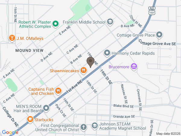 Map showing location of Stewart Baxter Funeral & Memorial Services
