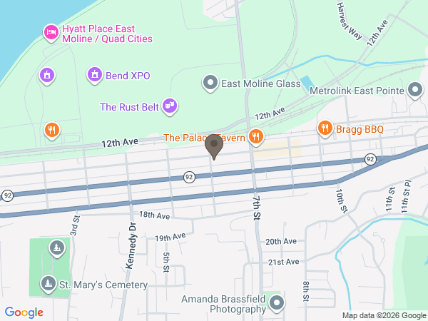 Map showing location of Van Hoe Funeral Home