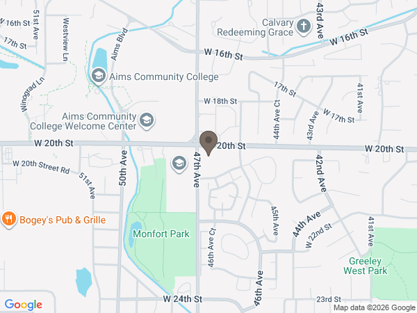 Map showing location of Adamson Life Celebration Home