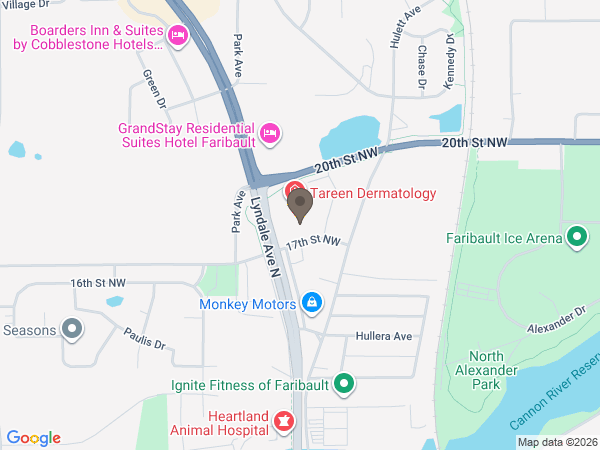 Map showing location of Parker Kohl Funeral Home