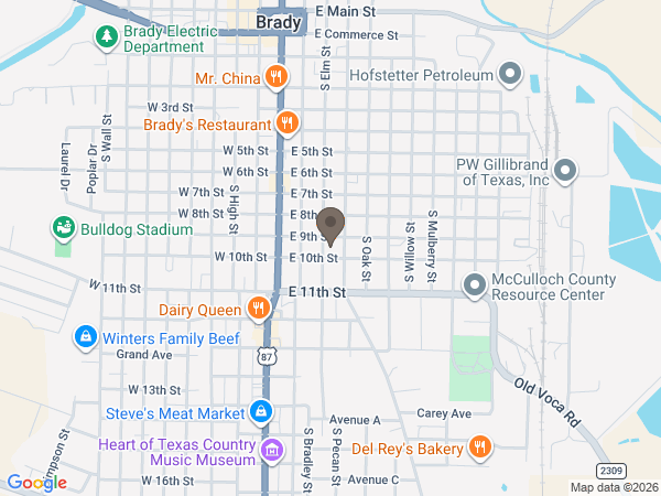 Map showing location of Leatherwood Memorial Chapels