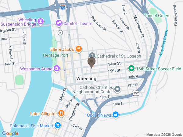 Map showing location of Altmeyer Funeral Homes