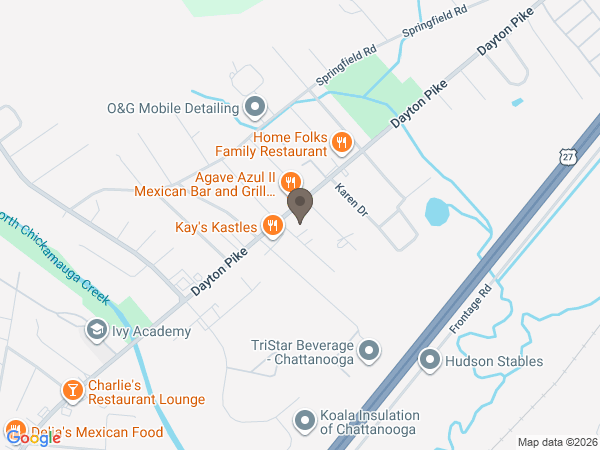 Map showing location of Williamson and Sons Funeral Home