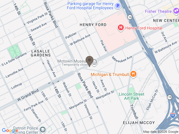 Map showing location of James H. Cole Home For Funerals: Grand Blvd