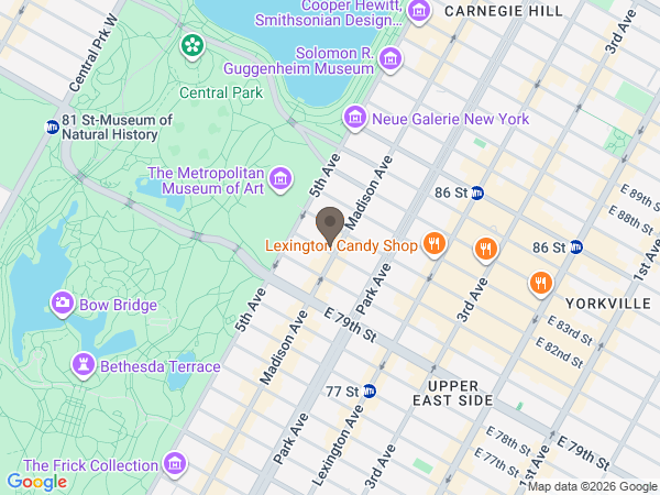 Map showing location of Frank E. Campbell - The Funeral Chapel