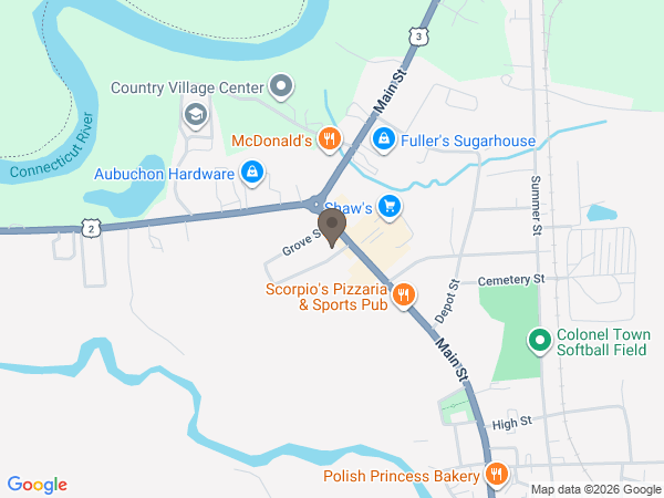 Map showing location of Bailey Funeral Home