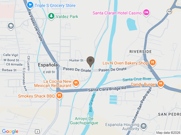 Map showing location of Rivera Family Funeral Home: Espanola