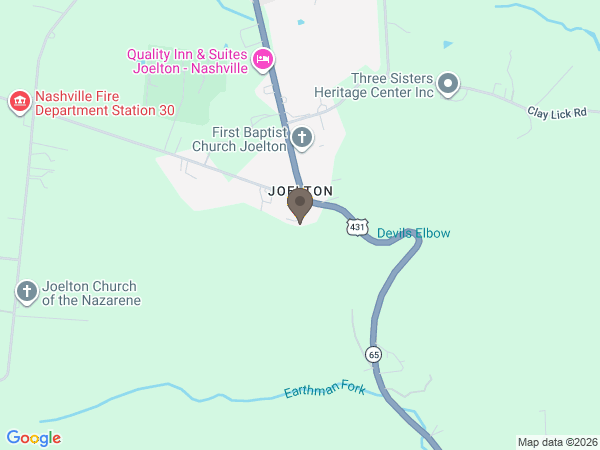Map showing location of Anderson & Garrett Funeral Home