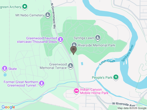 Map showing location of Heritage Funeral Home