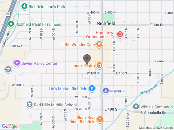 Map showing location of NEAL S. MAGLEBY & SONS