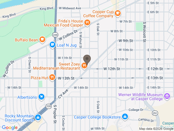 Map showing location of Bustard & Jacoby Funeral Home