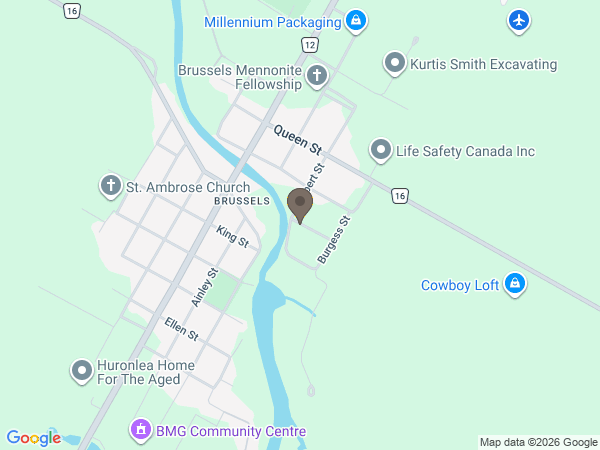 Map showing location of riversidefuneralhome.ca