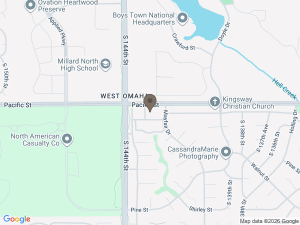 Map showing location of John A Gentleman Mortuaries