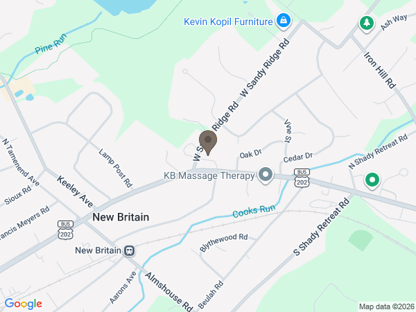 Map showing location of Joseph A. Fluehr III Funeral Home Inc