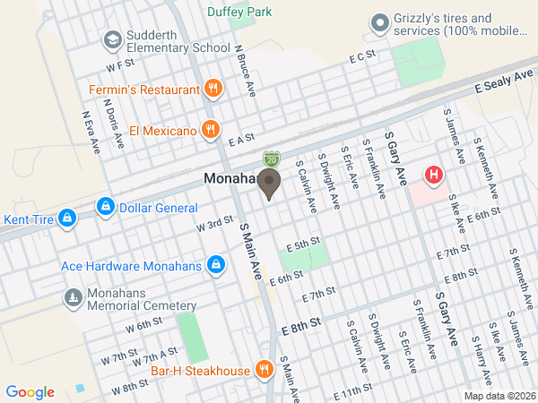 Map showing location of HARKEY FUNERAL SERVICE