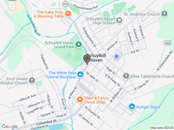 Map showing location of Geschwindt Stabingas Ebling Funeral Home