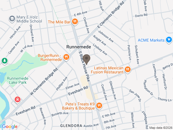 Map showing location of Gardner Funeral Home