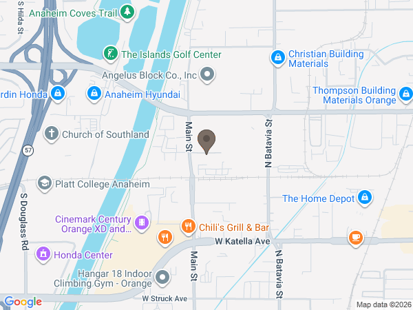 Map showing location of The Omega Society