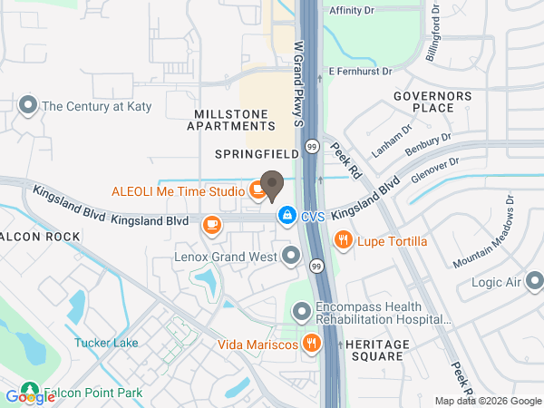 Map showing location of Katy Funeral Home