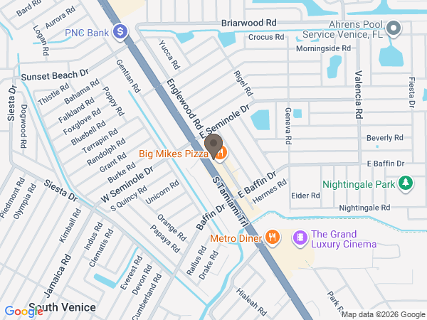 Map showing location of Kays-Ponger & Uselton Funeral Homes & Cremation Services: Venice
