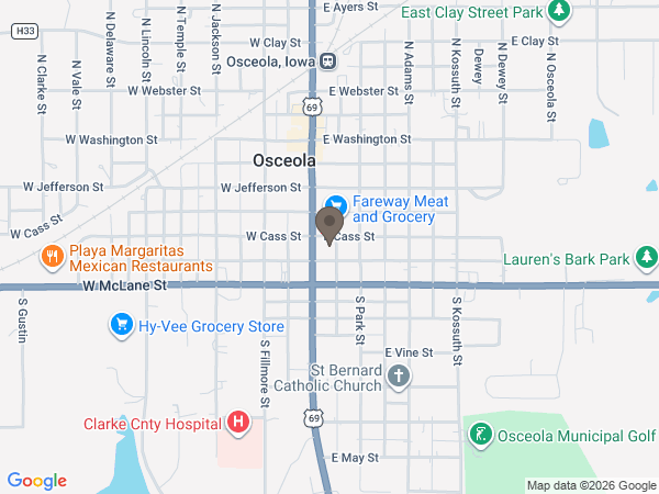 Map showing location of KALE FUNERAL HOME