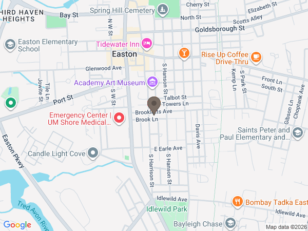 Map showing location of Fellows, Helfenbein, & Newnam Funeral Home, P.A.