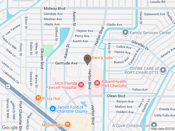 Map showing location of Pet Passings by Kays-Ponger
