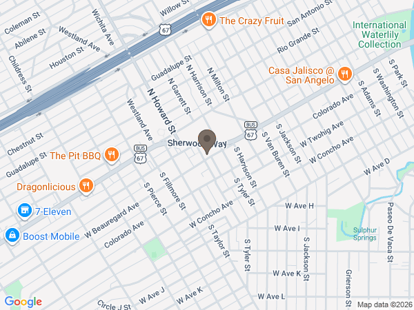 Map showing location of Shaffer Funeral Home: Sherwood