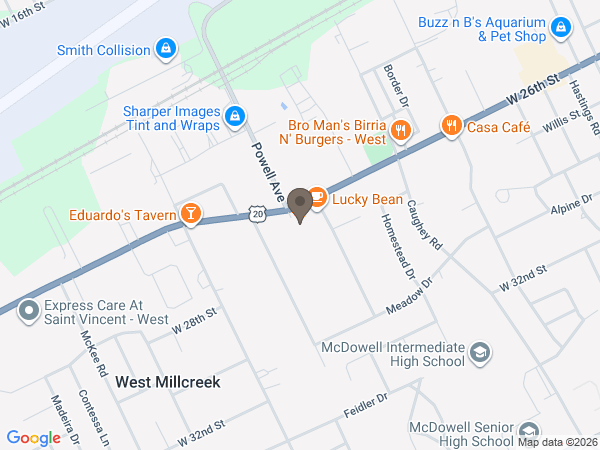 Map showing location of Burton Quinn Scott Cremation and Funeral Services