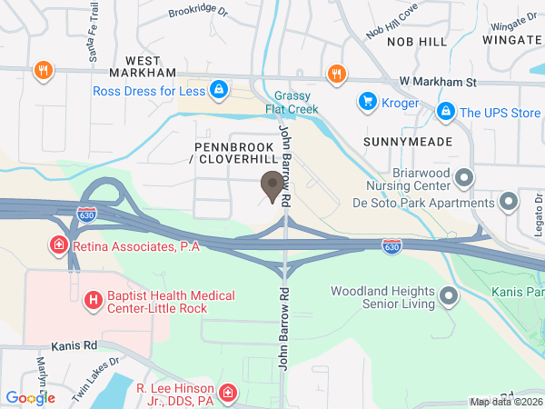 Map showing location of Smith Family Funeral Homes: Little Rock