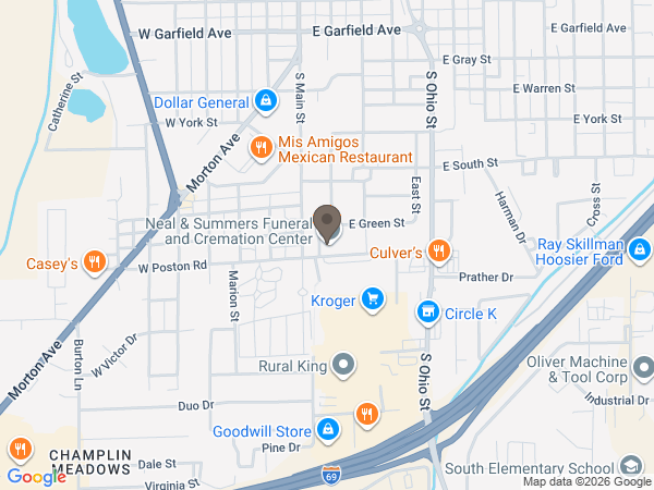 Map showing location of Neal & Summers Funeral Home