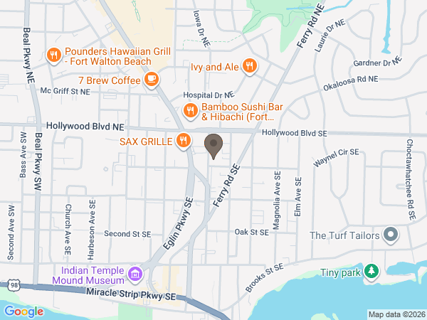 Map showing location of McLaughlin Mortuary
