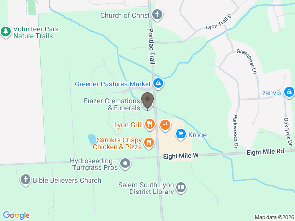 Map showing location of Frazer Cremations and Funerals