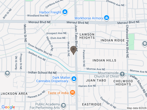 Map showing location of Cremation Society of NM