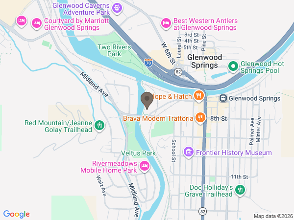 Map showing location of Farnum-Holt Mortuary