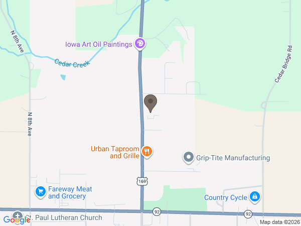 Map showing location of Caldwell Parrish Funeral Home & Crematory: Winterset